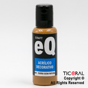 ACRIL.DECOR.EQ 802 TIERRA SIENA NATURAL 50ML X 6 UNIDADES